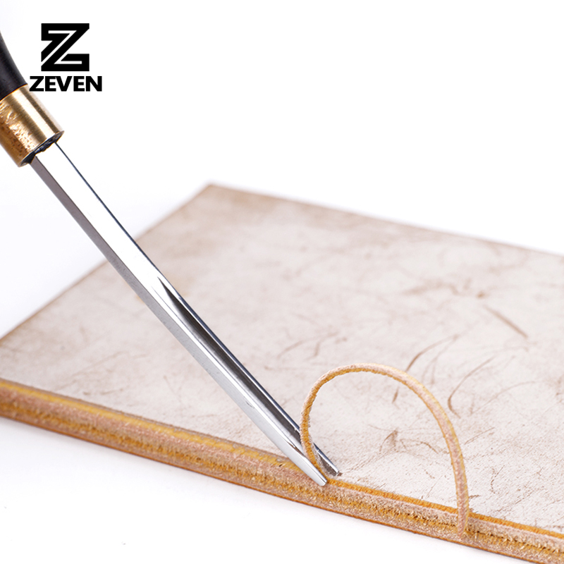 Bộ Dụng Cụ Đánh Bóng Viền Thắt Lưng Da Bằng Thép Carbon DIY 0.6 / 0.7 / 1.3 / 1.8 / 2.25