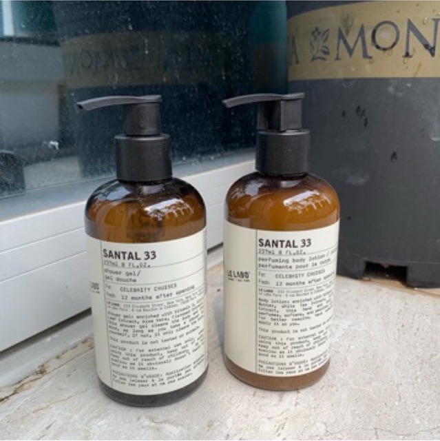 [𝗟𝗘𝗟𝗔𝗕𝗢] Sản Phẩm Le Labo Santal 33 Body Lotion + Shower Gel (Dưỡng thể và Sữa tắm) 237ml