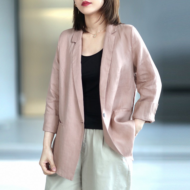 Áo Khoác Blazer Linen - Áo Blazer Linen Vintage Form Rộng, Thoải Mái Và Cá Tính  I TAH125 | BigBuy360 - bigbuy360.vn