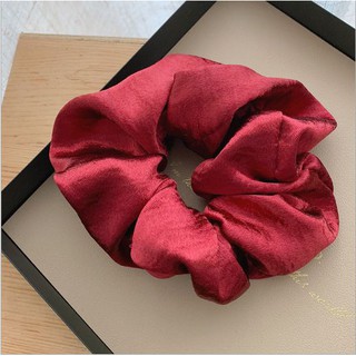 Cột tóc vải Scrunchies phi bóng nhiều màu CỠ LỚN