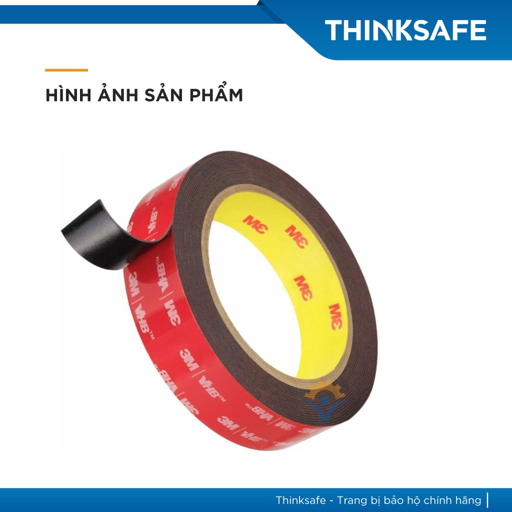 Băng keo hai mặt 3M 5952 VHB dán tường, chịu lực, đàn hồi (cuộn 4.5m) - Thinksafe