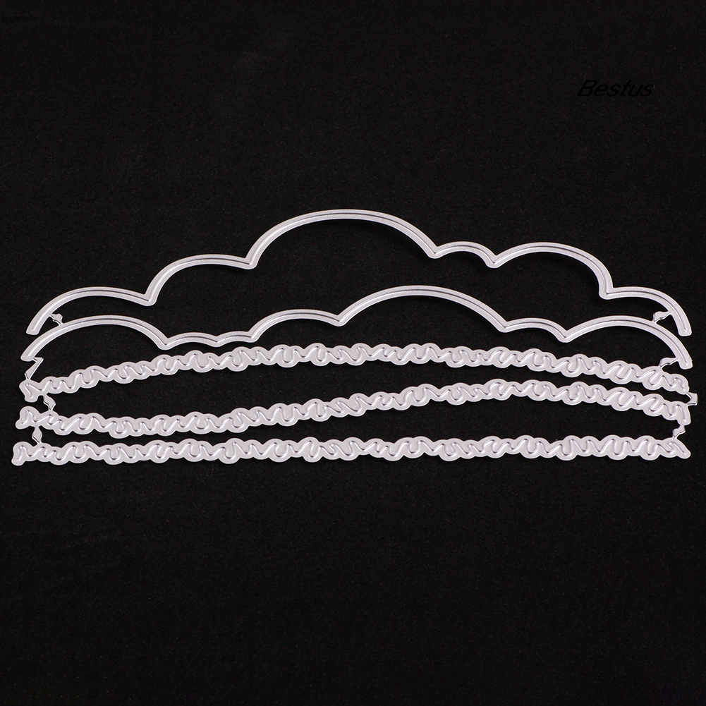 【BEST❀】Cloud Grass Border Embossing Cutting Die DIY Craft Stencil Scrapbook Mold Decor