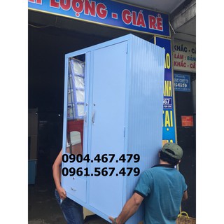 Tủ sắt quần áo sơn tĩnh điện 1m6x90 hcm