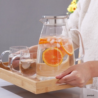 Bình Đựng Nước Lạnh Thủy Tinh Có Thang Đo Phong Cách Bắc Âu 2000ml