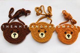 (FREE THÊU TÊN BÉ) Túi đựng tỏi handmade (hình thú)