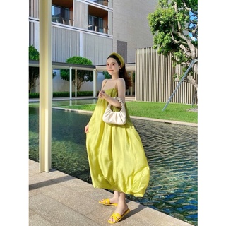 Váy 2 dây xanh cốm