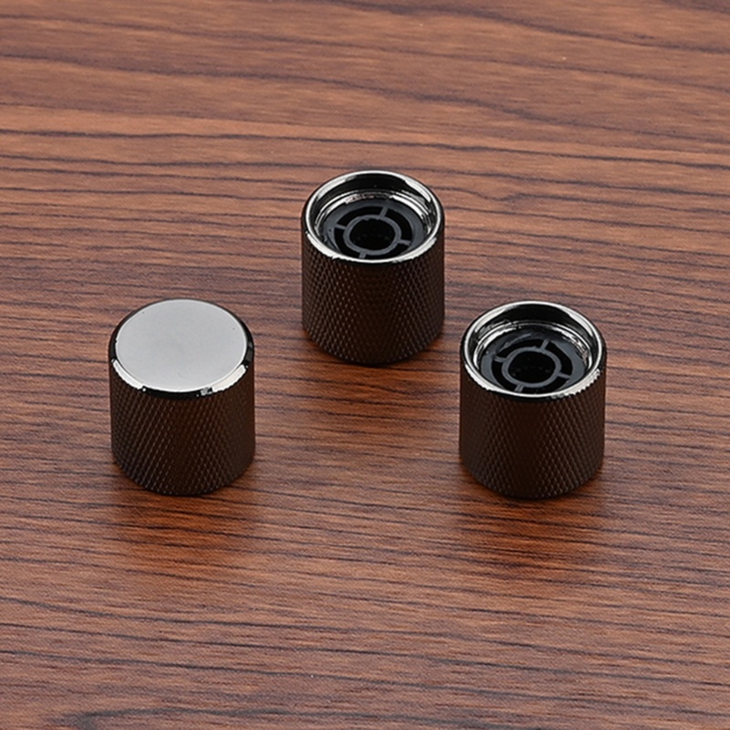 Set 3 Núm Điều Chỉnh Tốc Độ Âm Lượng Bằng Kim Loại Bền Cho Đàn Guitar Điện / Bass