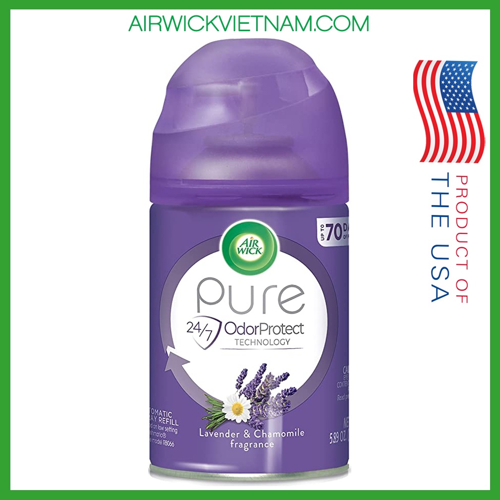 Chai Tinh Dầu Mỹ Air Wick Freshmatic Refill Lavender&Chamomile , Hương Oải Hương & Hoa Cúc