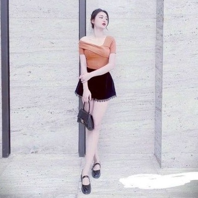 Áo croptop lêch vai 1 bên tay ngắn thun gân(A15)🦋🦋