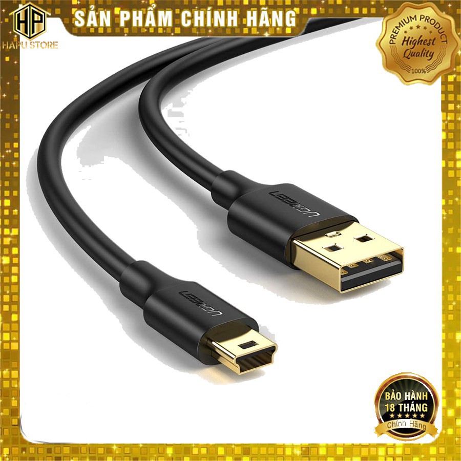 Cáp Mini USB 2.0 cao cấp Ugreen 10355 10385 30472 10386 US132 - Hapustore