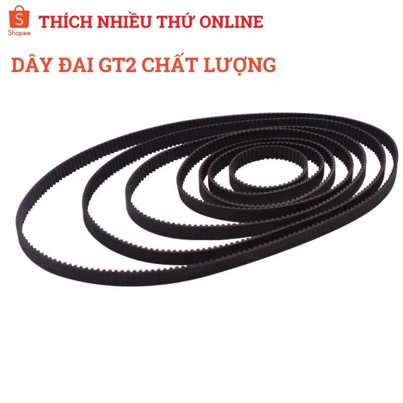 Vòng dây đai GT2 xịn, Dây vòng đai curoa cu roa GT2 nhiều kích thước loại tốt