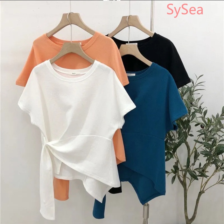 Áo thun ngắn tay phong cách Hàn Quốc mùa hè đơn giản dành cho nữ