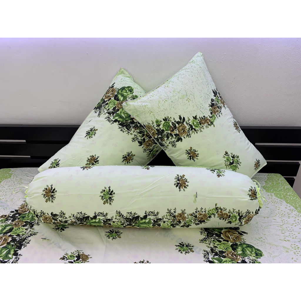 Bộ drap(4 món) cotton Thắng Lợi, ga giường chính hãng, dây cốm (hình thật)