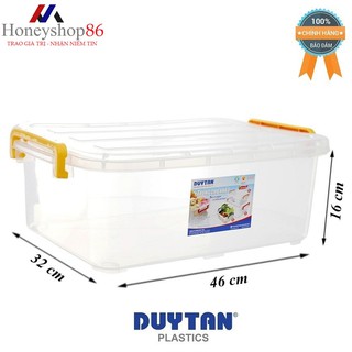 Thùng Nhựa Chữ Nhật Trong Suốt 15 Lít (45.7 x 31.8 x 16.1 cm) No.H116 Của Duy Tân HONEYSHOP86