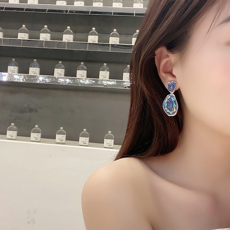 Khuyên tai Pinkdudu PD744 bằng hợp kim thiết kế đơn giản phong cách cổ điển thời trang cho nữ