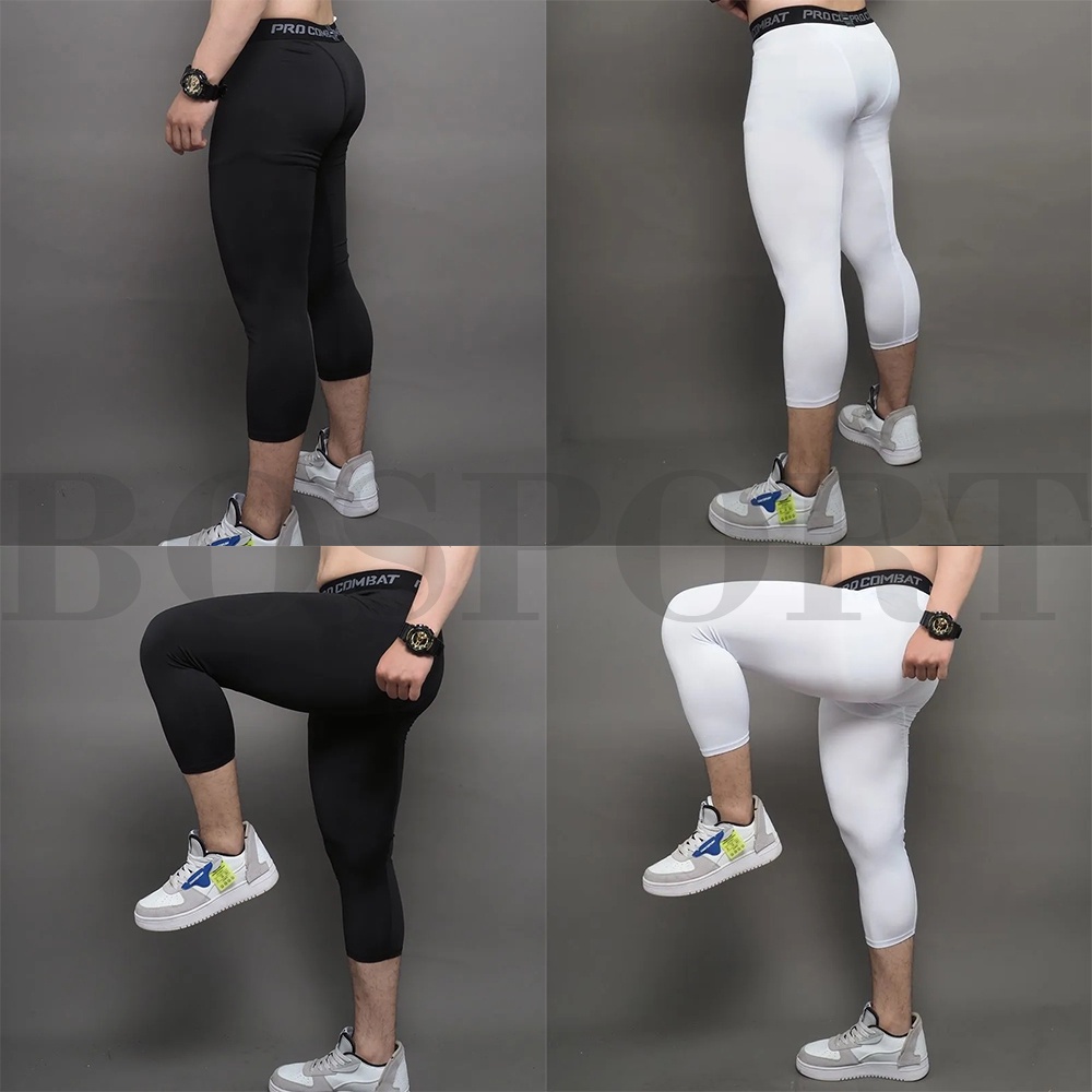 40-100KG Quần Legging Lửng 3 / 4 Phong Cách Thể Thao Năng Động Dành Cho Nam