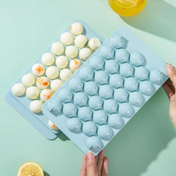 KHAY LÀM ĐÁ bi tròn  khuôn kem hoa quả trái cây khuôn làm thạch rau câu độc đáo tiện dụng - HS Shop Đà Nẵng