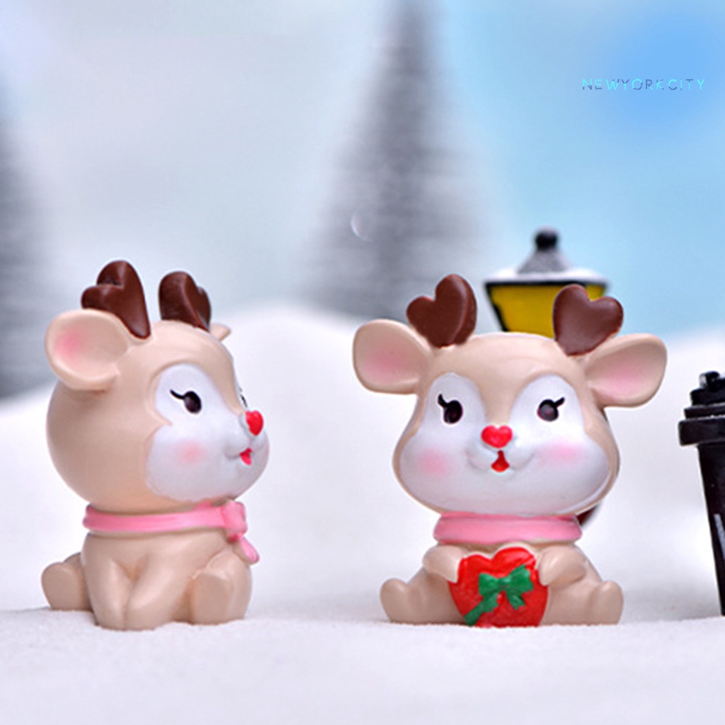 Đồ trang trí Hươu Bằng Resin Chống Nước Bắt Mắt Dùng Trang Trí Giáng Sinh