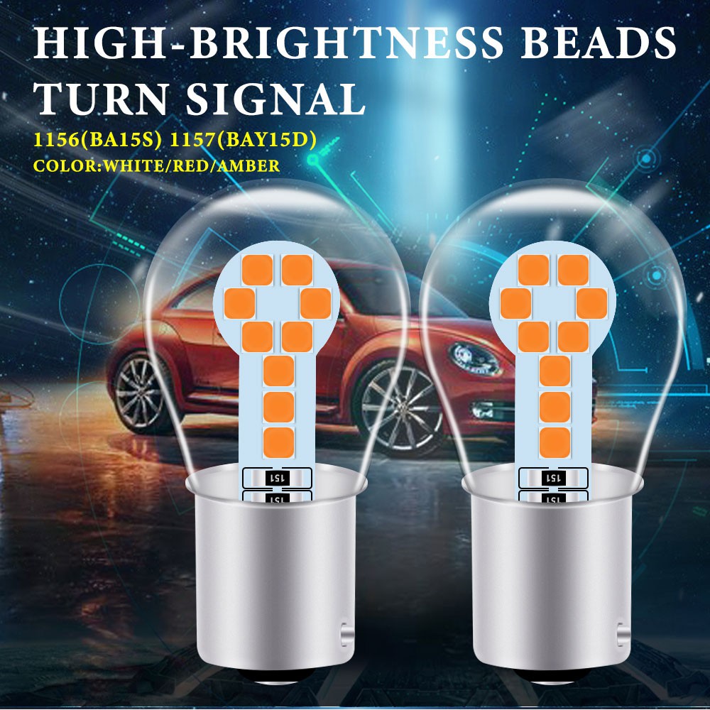 Đèn LED Kevanly 1156 1157 15V P21W Ba15S Dành Cho Xe Hơi