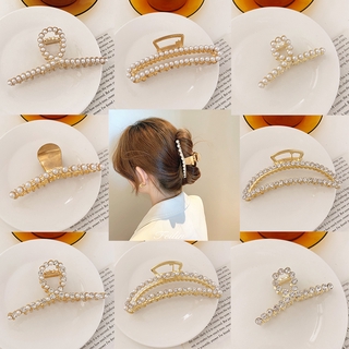 Kẹp Tóc Đính Đá Và Ngọc Trai Thanh Lịch Phong Cách Hàn Quốc Cho Nữ