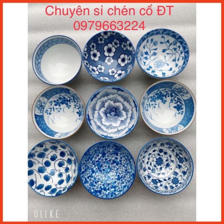 Chén sứ bát cơm cổ bát tràng phong cách Nhật bản đủ bông 11,5cm bát ăn cơm cổ cao cấp