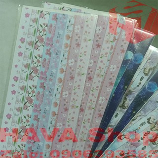 combo 10 xấp giấy xếp sao may mắn
