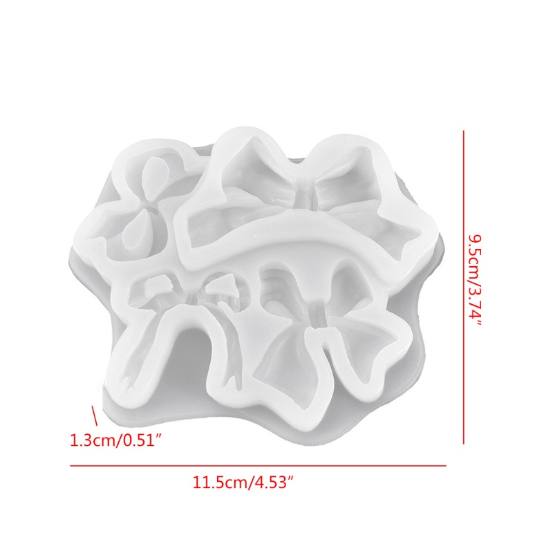 Khuôn Silicone Làm Móc Khóa / Trang Sức Hình Nơ Xinh Xắn