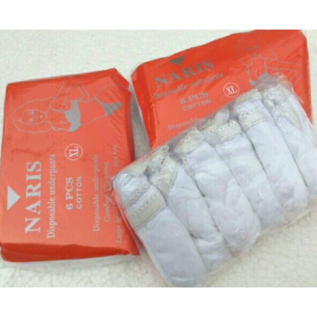 Gói 6 quần lót cotton mỏng Naris cho mẹ sau sinh