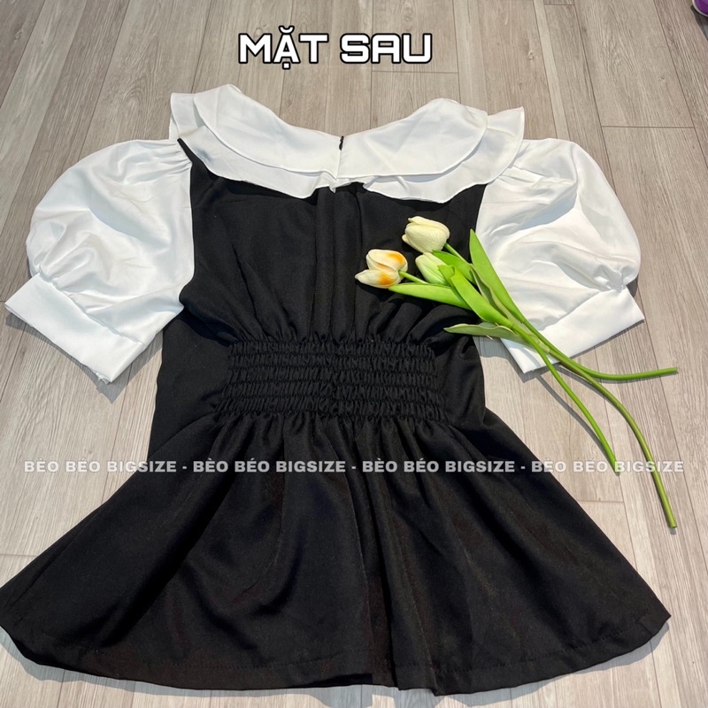 ÁO KIỂU VẠT CHÉO TAY PHỒNG BIGSIZE 60-90KG ( BÈO BÉO )