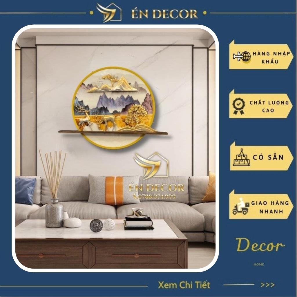 Tranh Phong Cảnh Treo Tường Đôi Hươu Nghệ Thuật, Tranh Sắt TD28 Én Decor