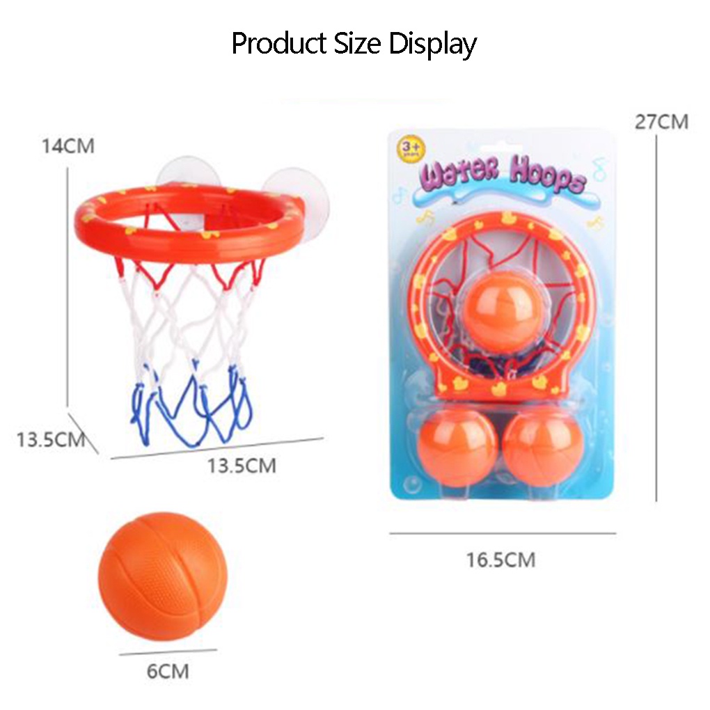 Mini Suctions Cup Basketball Hoop Bath Toy Set Baby Bathtub Shooting Game Toy Kids Shower Basketball[sneaky]