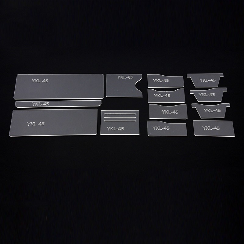 Bộ 13 Khuôn Acrylic Trong Suốt Dùng Để Tự Trang Trí Ví Da