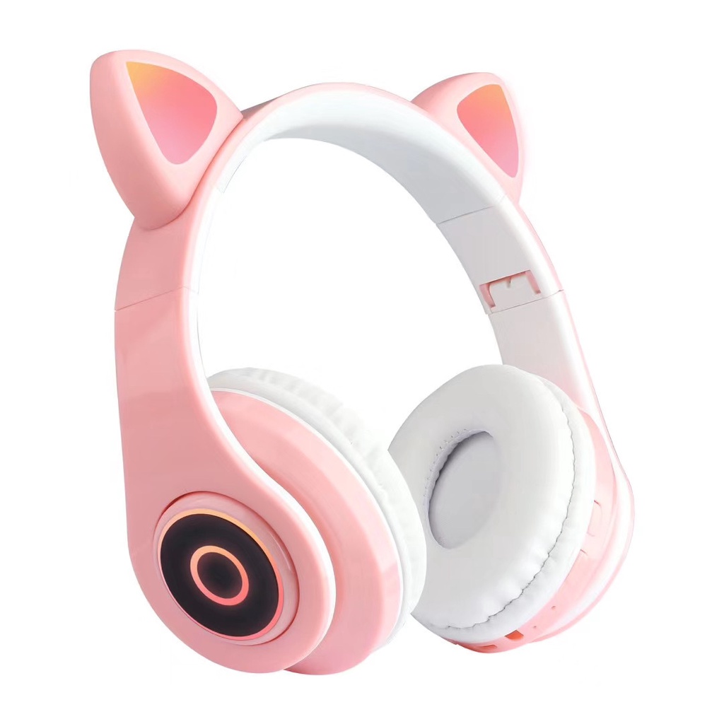 Tai Nghe/Headphone Mèo Bluetooth 5.0 B39 Tích Hợp Đèn LED Chất Lượng Âm Thanh Nổi Kiểu Dáng Dễ Thương Hàng Cao Cấp
