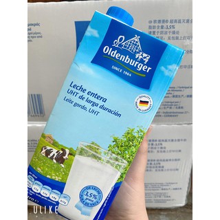 THÙNG 12 HỘP SỮA TƯƠI ĐỨC OLDENBURGER NGUYÊN KEM KHÔNG ĐƯỜNG 1L