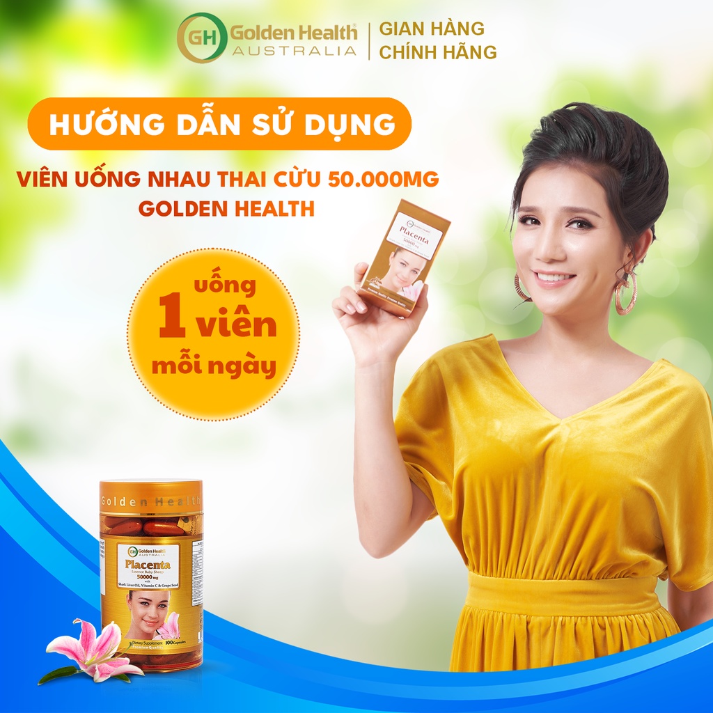 [GOLDEN HEALTH] Viên uống nhau thai cừu - Placenta Baby Sheep 50.000mg hộp 100 Viên