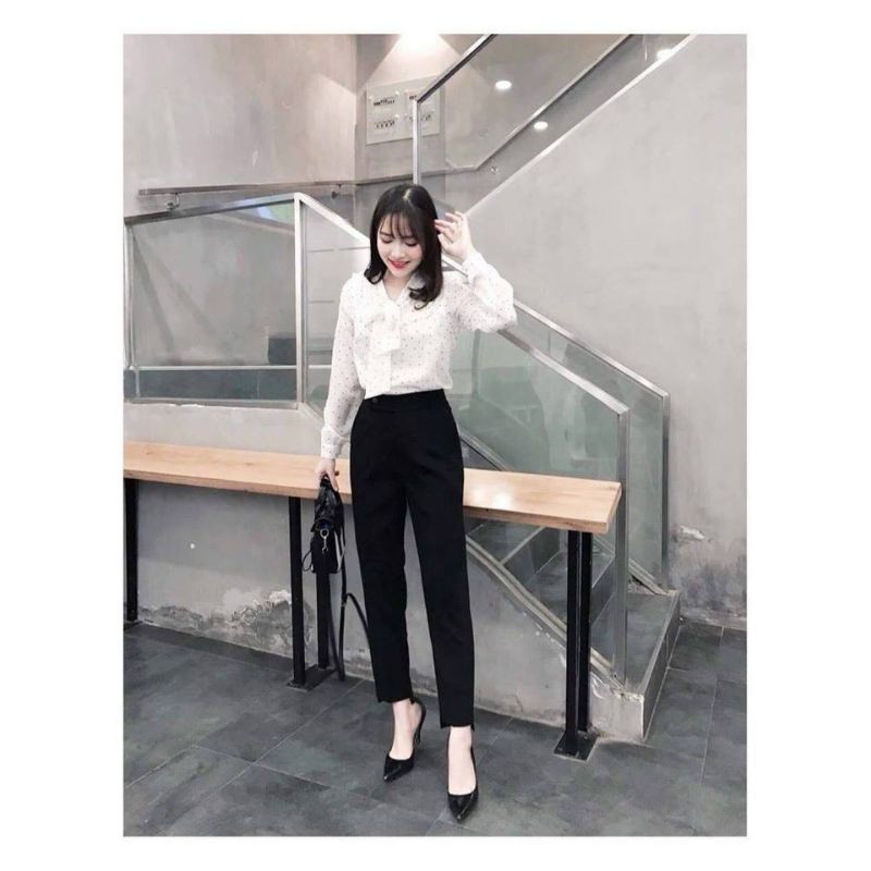 Quần baggy công sở vải tuyết hàn
