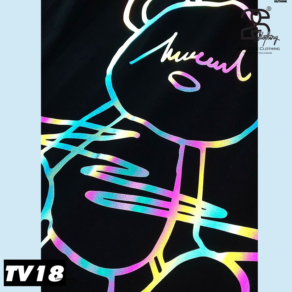 Áo Gấu Phản Quang Bảy Màu Áo Thun Unisex 2sClothing Áo Phông Form Rộng Nam Tay Lỡ Giá Rẻ In Hình TV18 | BigBuy360 - bigbuy360.vn