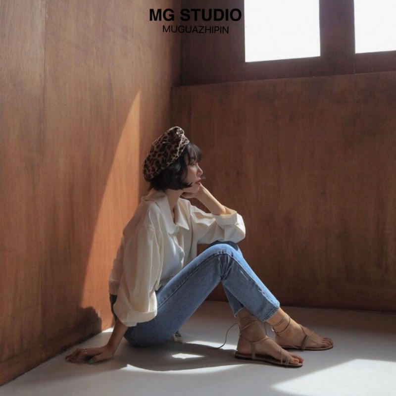 Mũ Nồi MG STUDIO Họa Tiết Da Beo Bằng Vải Len