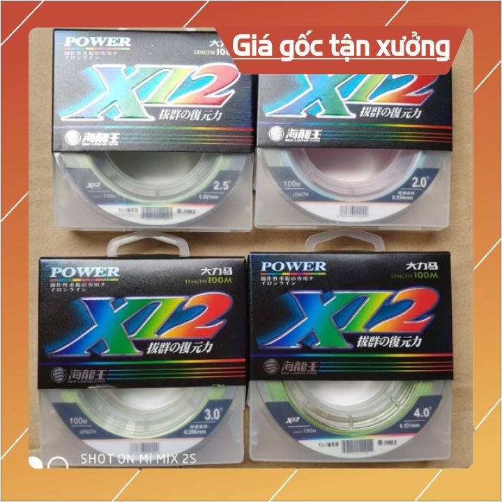 [MADE IN JAPAN ] Dây Dù Câu Cá X12 Siêu Bền Dù PE X12 7 Màu Mềm Mịn Cao Cấp Đủ Size