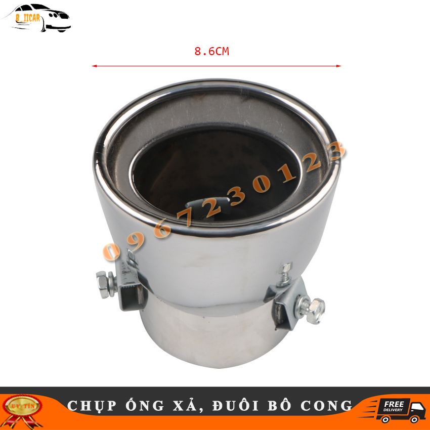 Chụp Ống Xả Bô Ô TÔ Inox 304 Cong Và Thẳng Trang Trí Xe Hơi