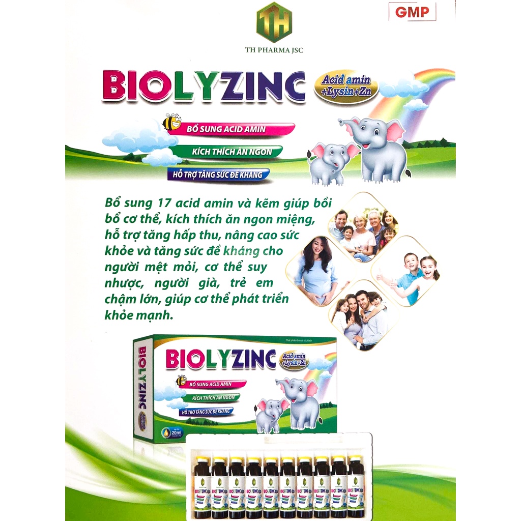 Biolyzinc - Kích thích ăn ngon, bổ sung acid amin, lysin, kẽm cho trẻ biếng ăn - Ameriver - Nhà thuốc An Đức