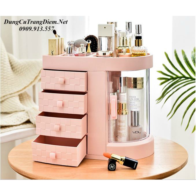 Khay Đựng Mỹ Phẩm 4 Tầng Chống Bụi Nhiều Ngăn Tiện Lợi