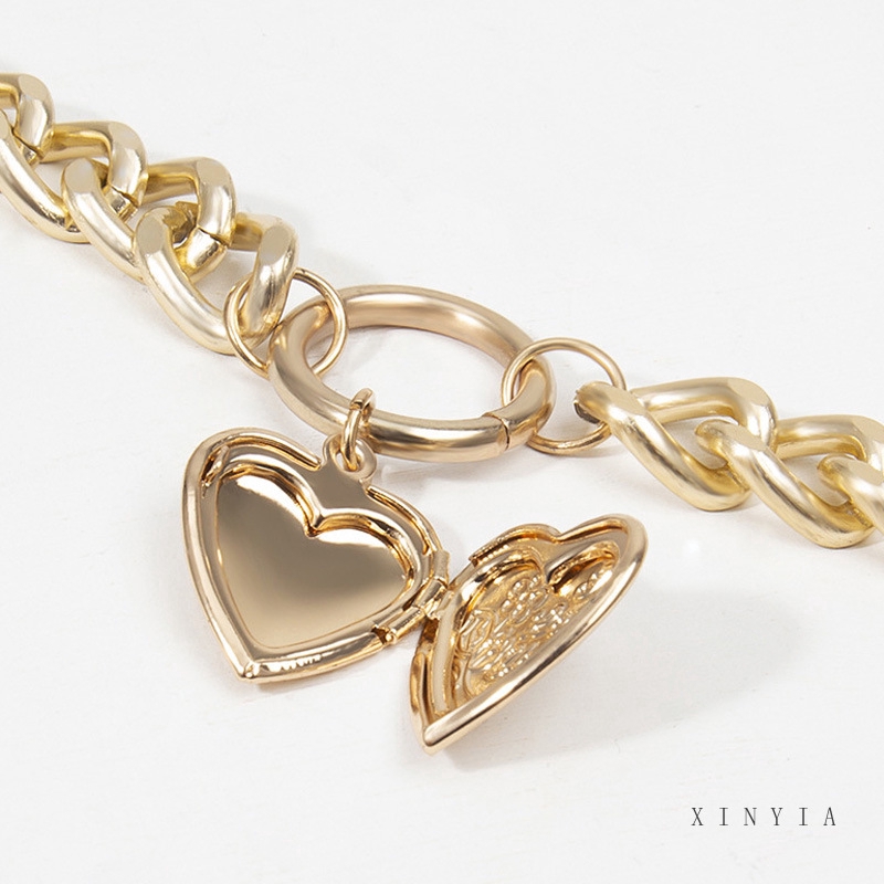 Vòng Cổ Choker Hai Lớp Mặt Hình Trái Tim Thời Trang Cho Nữ