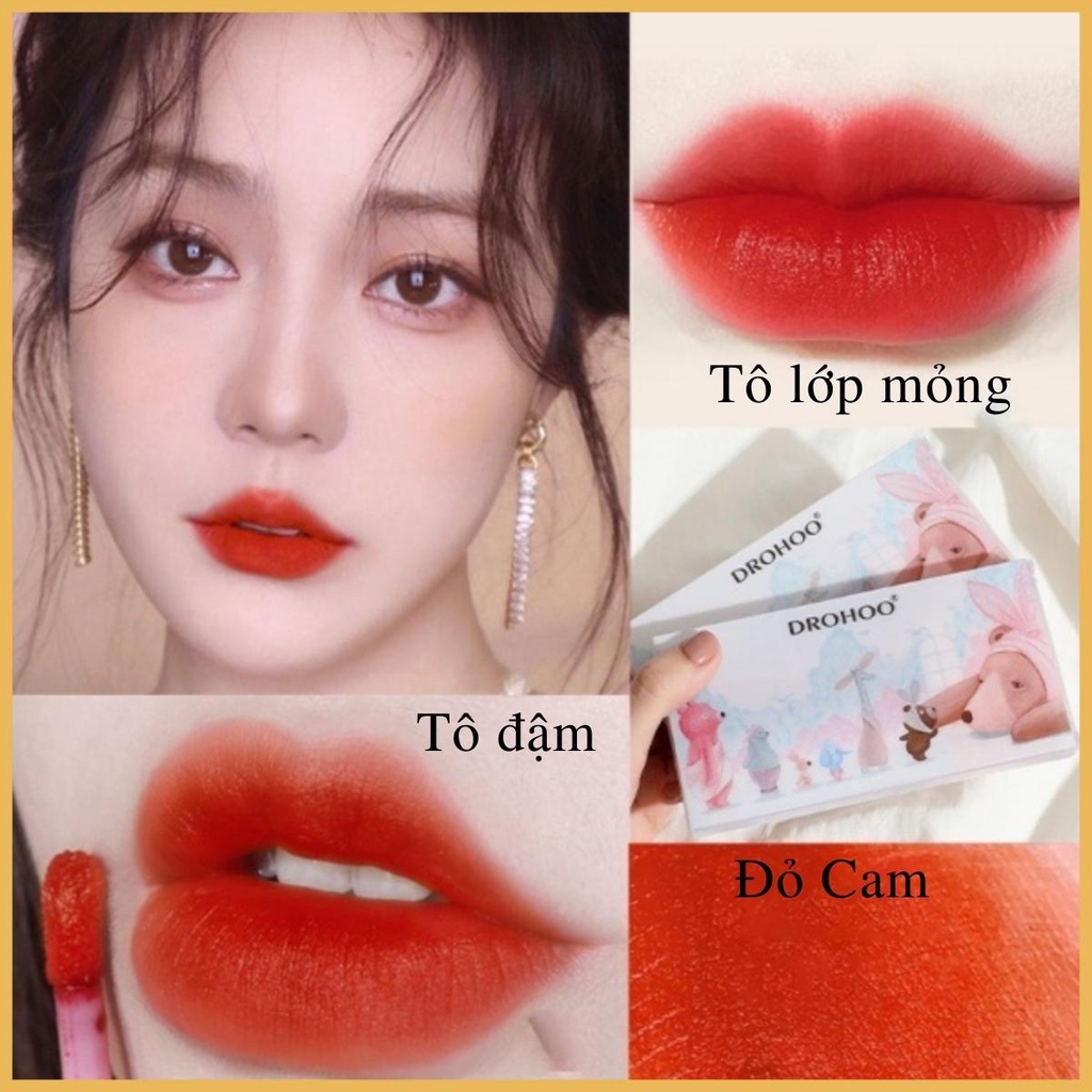 Set 5 Cây Son Kem Lì Drohoo Nội Địa Trung Mềm Mượt Lâu Trôi Chống Dính Cốc Lên Màu Chuẩn 20g- AnnA.4.0.Cosmetic | BigBuy360 - bigbuy360.vn