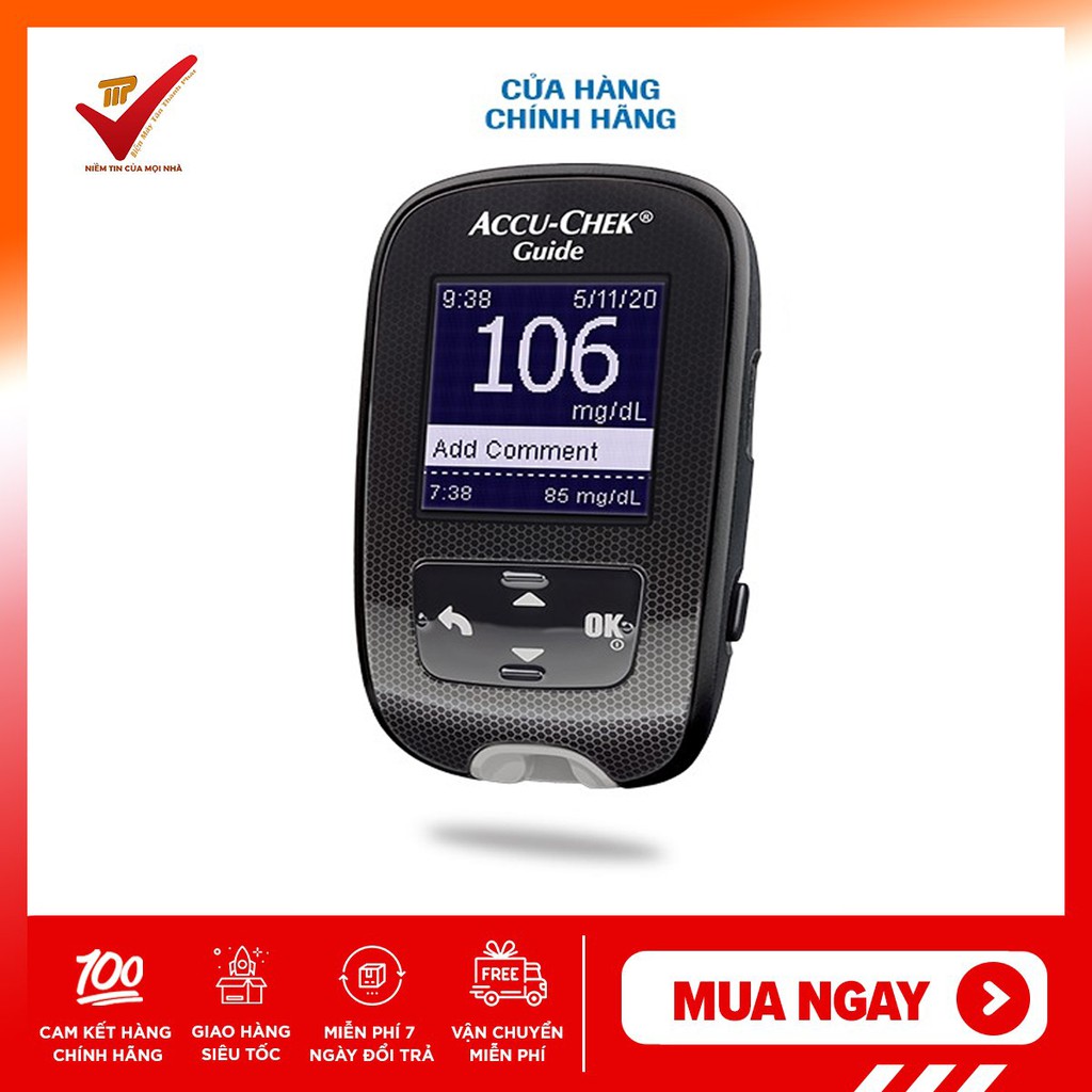 Máy đo đường huyết cao cấp Accuchek Guide  chính hãng  nhập mỹ