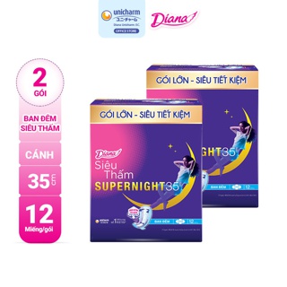 băng vệ sinh Diana Super night 35CM combo 2 gói