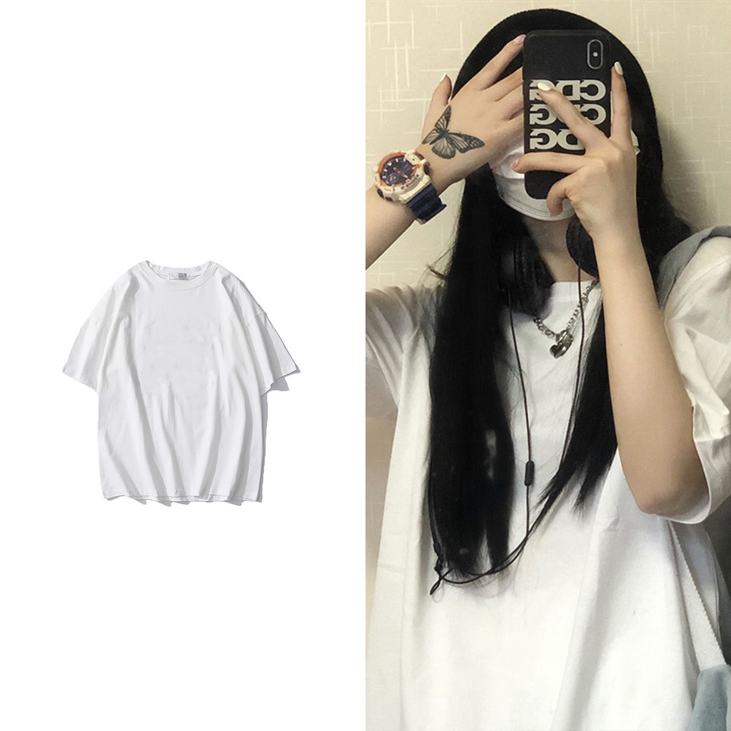 Áo Thun Cotton 100% Co giãn Thấm Hút Form Rộng Cho Cả Nam Và Nữ