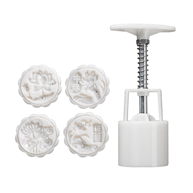 Khuôn In Họa Tiết Bánh Trung Thu 50 / 75g Với 4 / 6