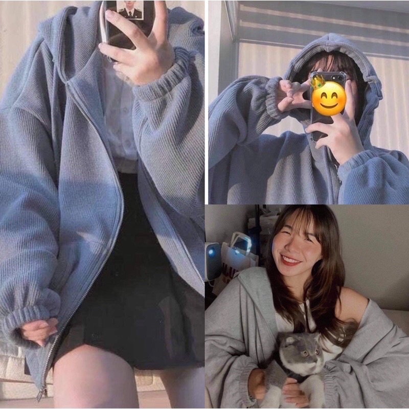 Áo khoác ni nam nữ, áo hoodies nam nữ zip nỉ bông khoá kéo ullzang H1 | BigBuy360 - bigbuy360.vn