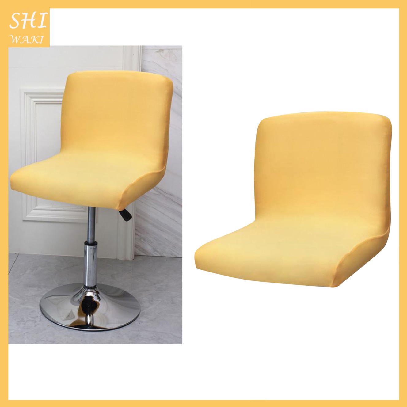 Vỏ bọc ghế mềm mại màu vàng thời trang